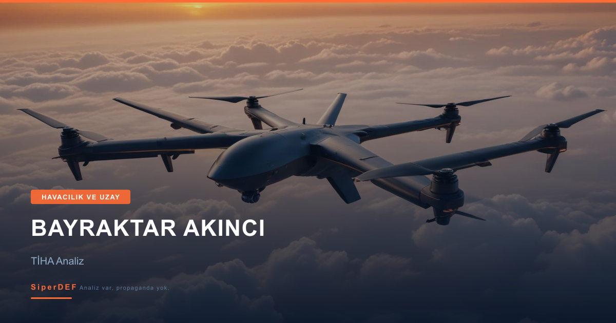 Bayraktar AKINCI TİHA'nın uçuş sırasında görünümü