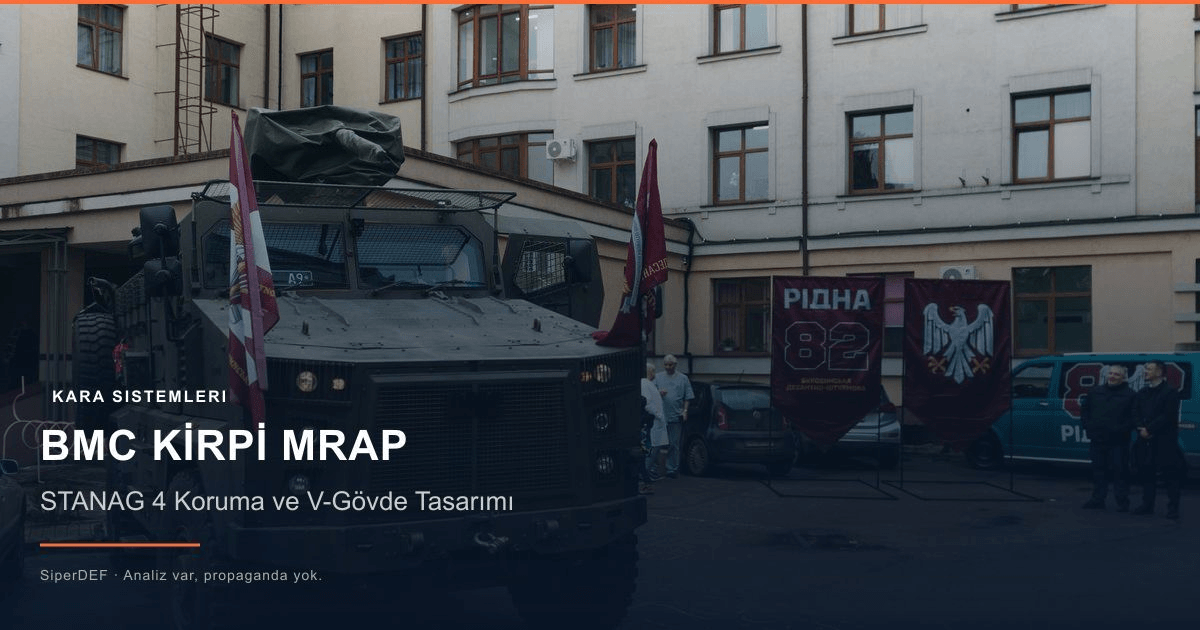 BMC Kirpi MRAP zırhlı araç operasyonel konfigürasyonda