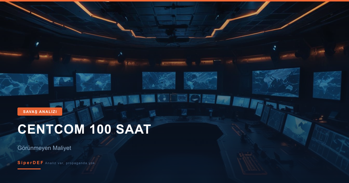 CENTCOM 100 saat operasyon brifingi ve askeri komuta merkezi analiz görseli