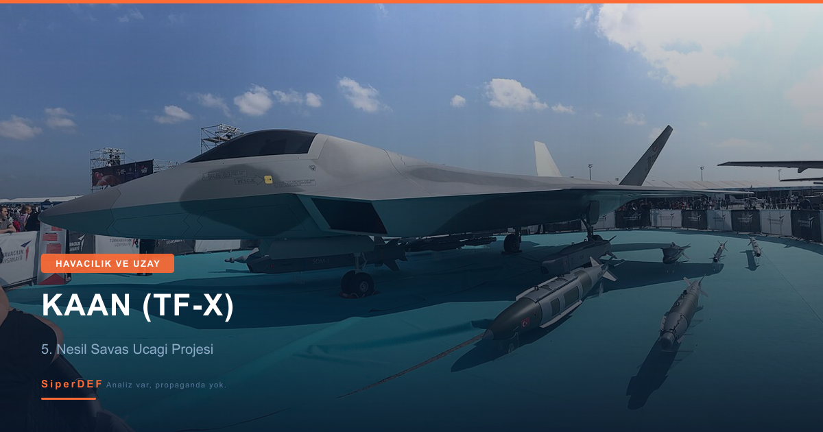 KAAN 5. nesil savaş uçağı uçuş konsept görseli
