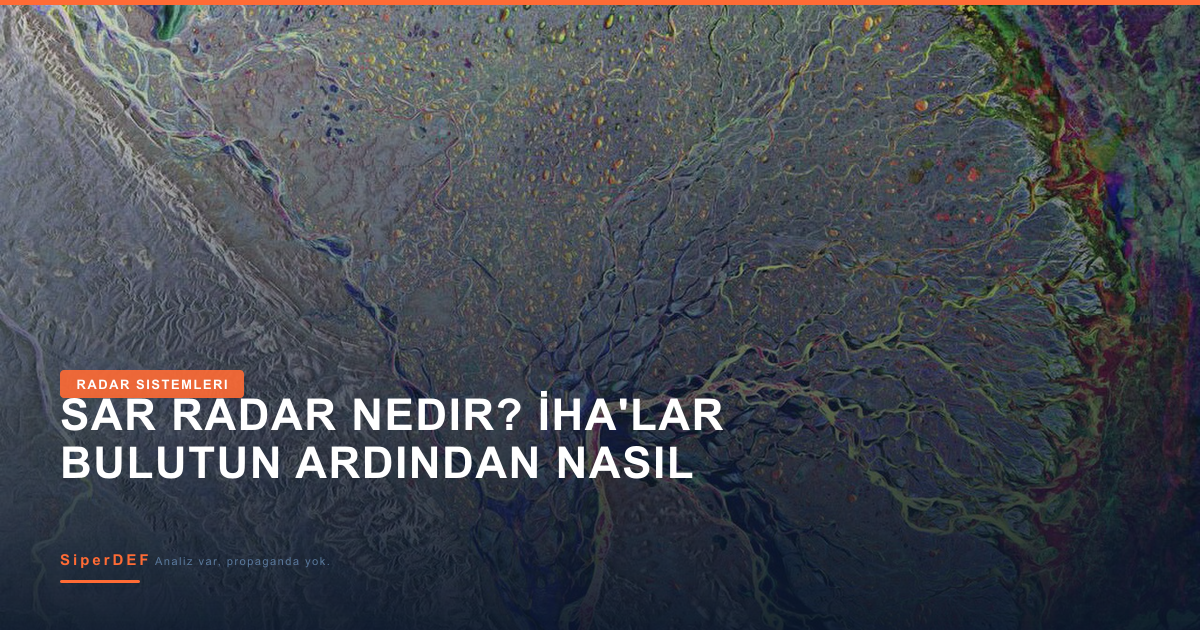SAR radar sentetik açıklıklı radar İHA görüntüleme konsept görseli