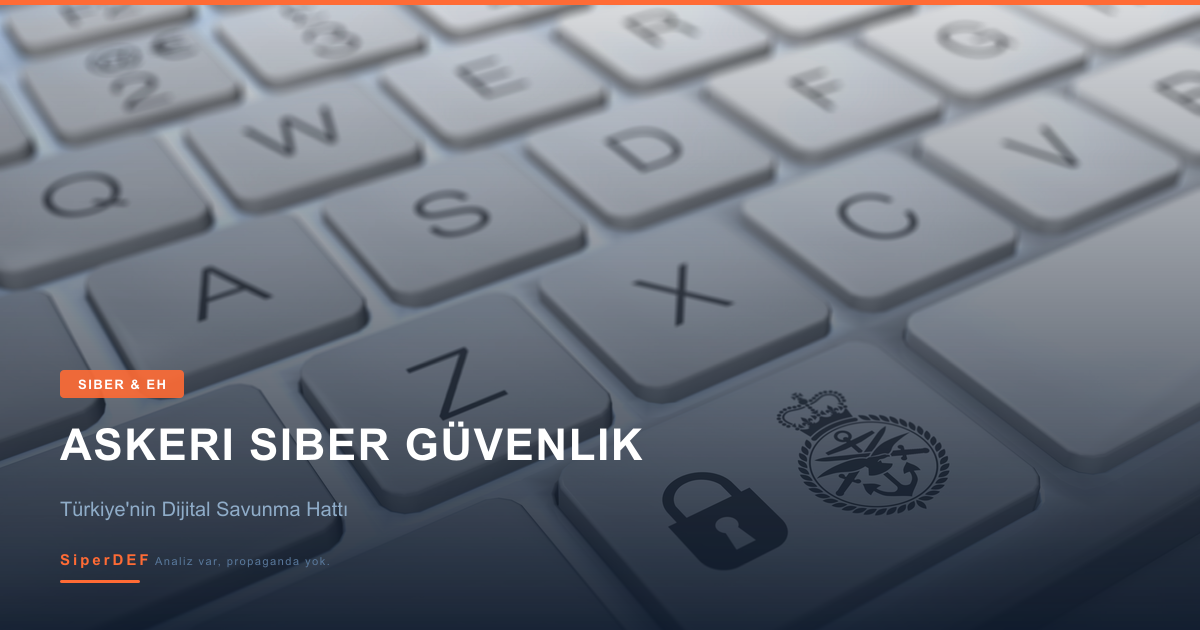 Askeri siber güvenlik dijital savunma konsept görseli