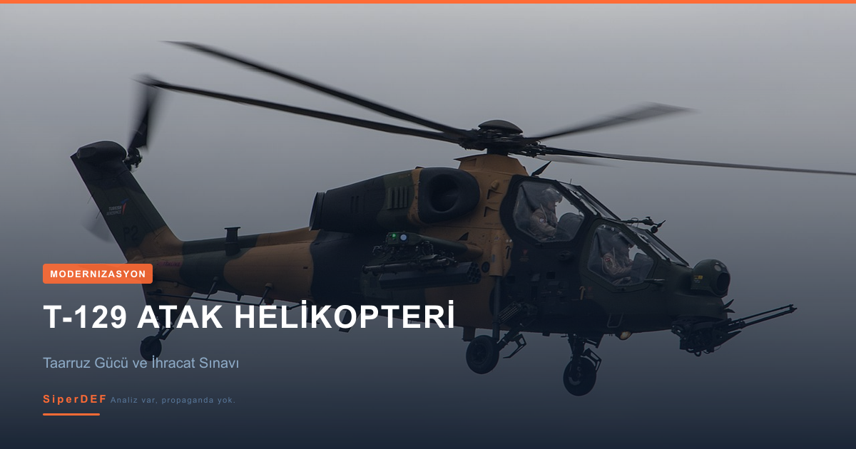 T-129 ATAK taarruz helikopteri teknik analiz görseli